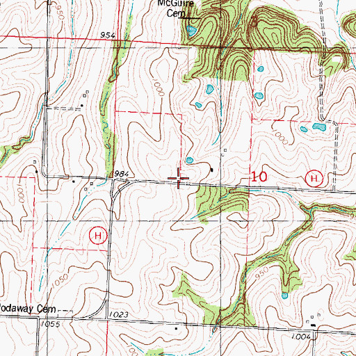 Topographic Map of Marion School (historical), MO