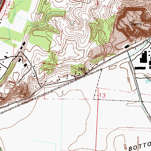 Topographic Map of Marquette School, MO
