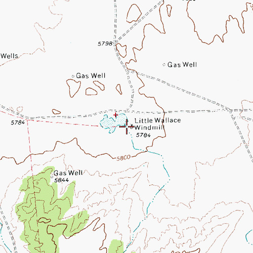 Topographic Map of Little Wallace Windmill, AZ