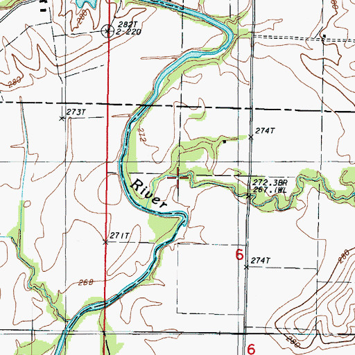 Topographic Map of Martin Branch, MO