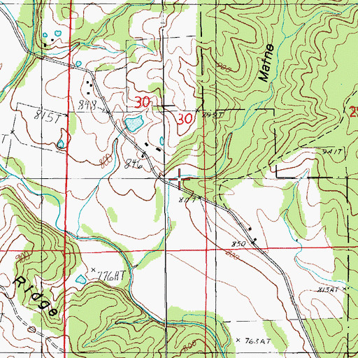Topographic Map of Matne Hollow, MO