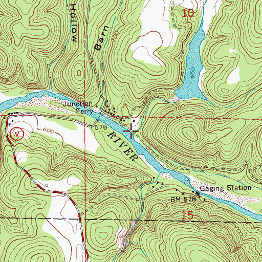 Topographic Map of Matthews Branch, MO