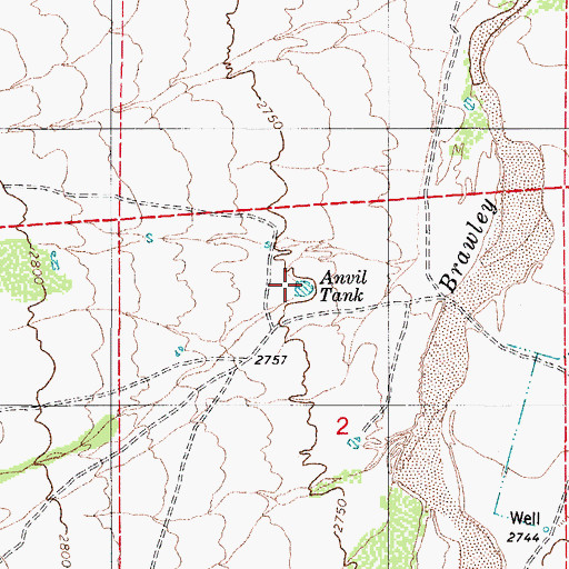 Topographic Map of Anvil Tank, AZ