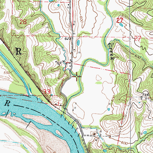 Topographic Map of Mayhan Branch, MO