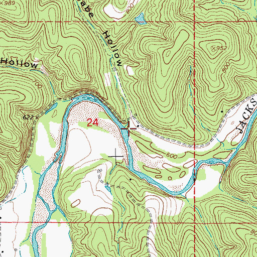 Topographic Map of McCabe Hollow, MO