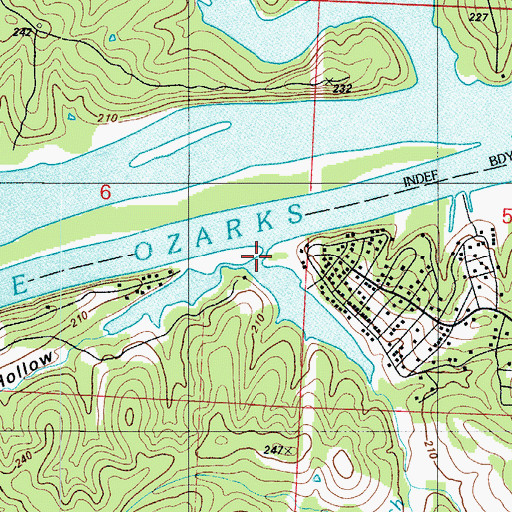 Topographic Map of McCalls Branch, MO