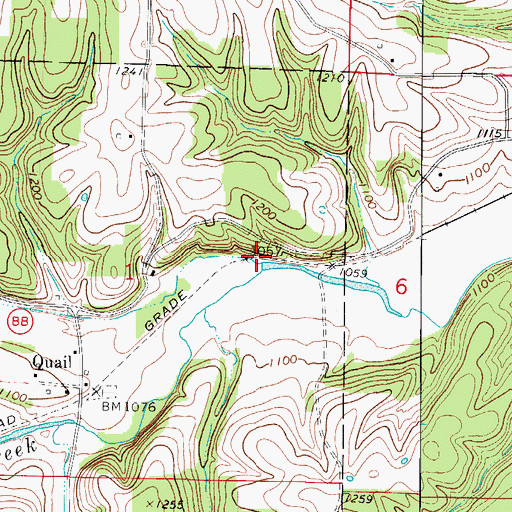 Topographic Map of McCord Branch, MO