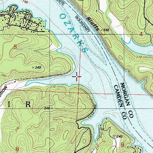 Topographic Map of McDavid Hollow, MO