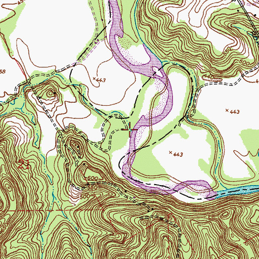 Topographic Map of McFall Creek, MO