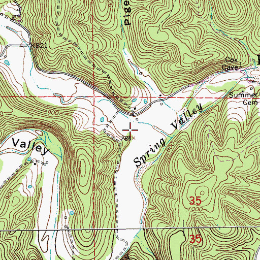 Topographic Map of McHenry Hollow, MO