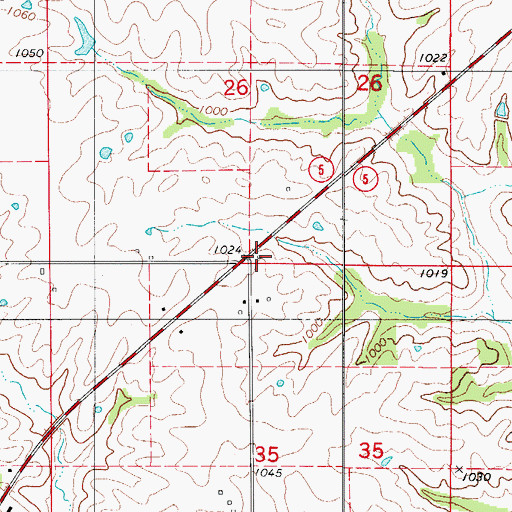 Topographic Map of McKay School (historical), MO