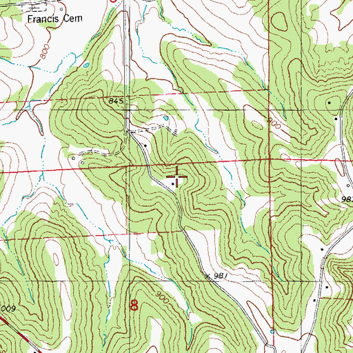 Topographic Map of McKinley School, MO