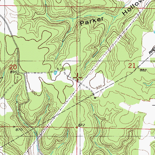 Topographic Map of McMinn School, MO
