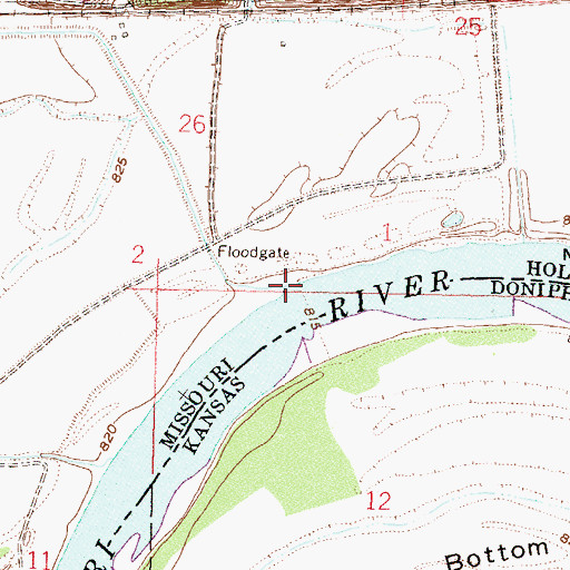Topographic Map of McWilliams Creek, MO