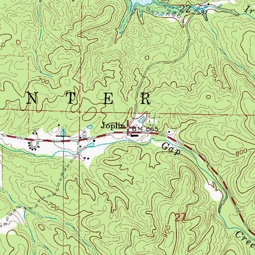 Topographic Map of Joplin, AR