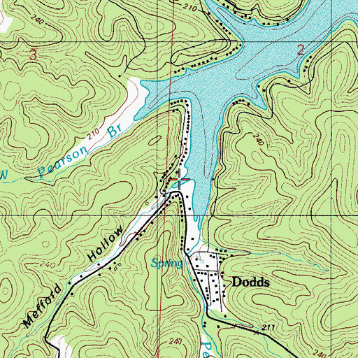 Topographic Map of Mefford Hollow, MO