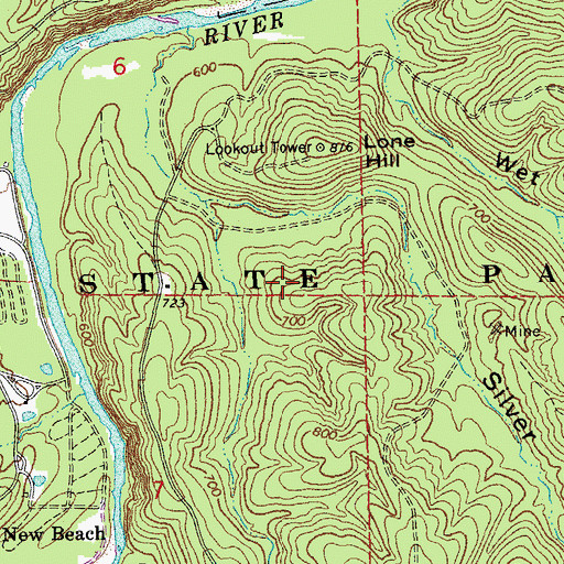 Topographic Map of Meramec Conservation Area, MO