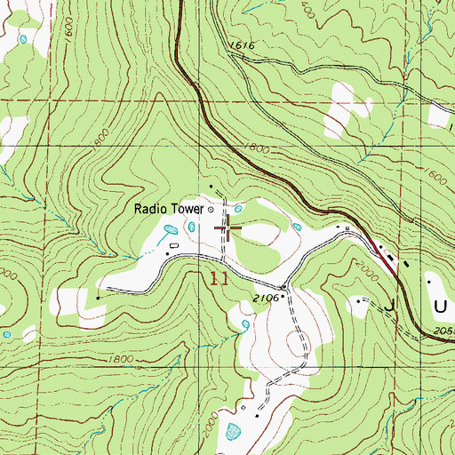 Topographic Map of Judea Mountain, AR