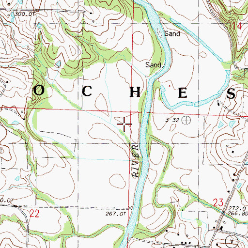 Topographic Map of Middle Lake (historical), MO