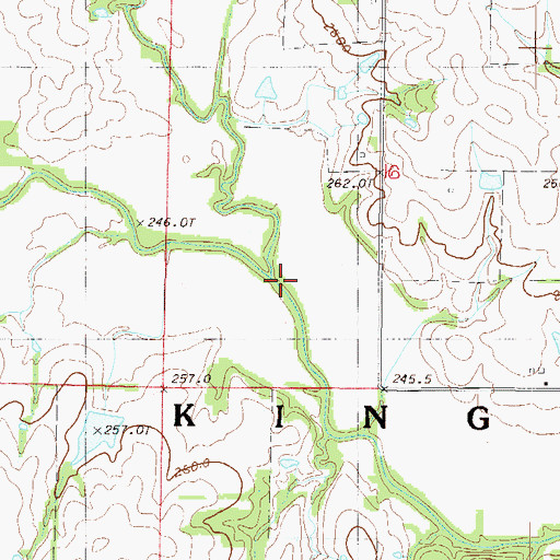 Topographic Map of Mill Creek, MO