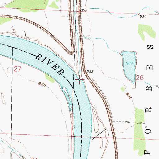 Topographic Map of Mill Creek, MO