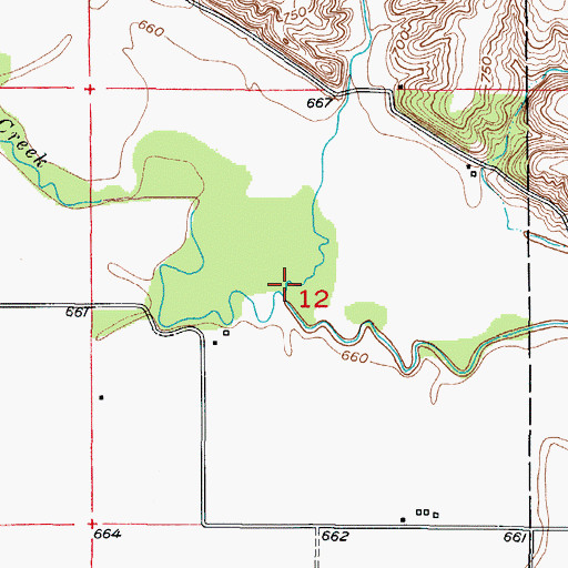 Topographic Map of Miller Branch, MO