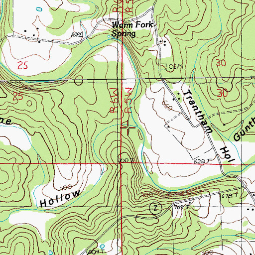 Topographic Map of Millstone Hollow, MO