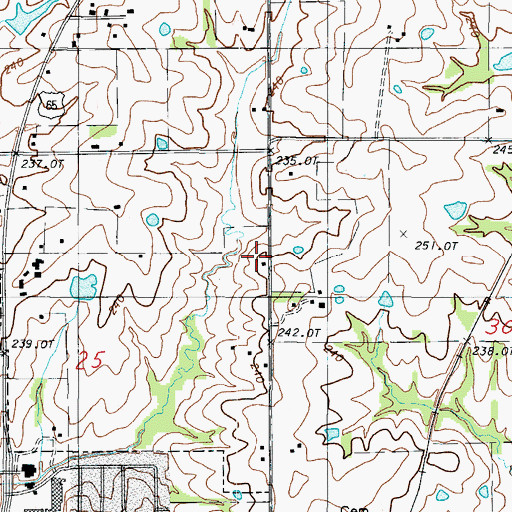 Topographic Map of Minor School, MO