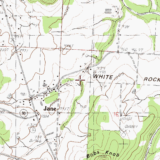 Topographic Map of Miser Hollow, MO
