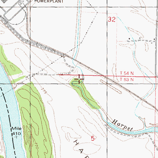 Topographic Map of Mission Creek, MO