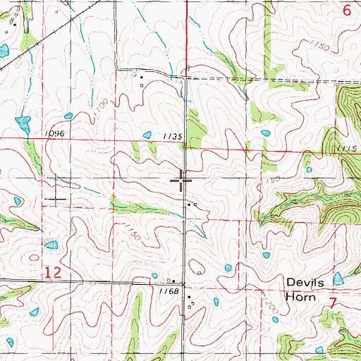 Topographic Map of Mission Ridge School (historical), MO