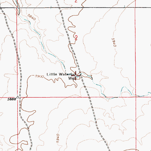 Topographic Map of Little Waterfall Well, AZ