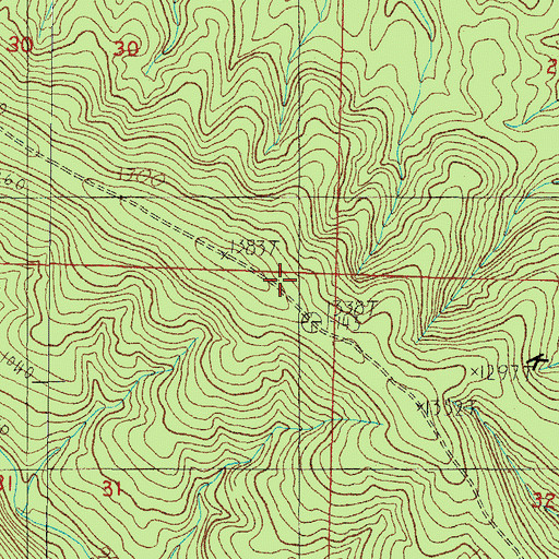 Topographic Map of Key Mountain, AR