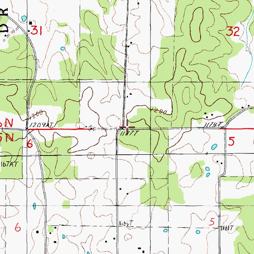 Topographic Map of Modrall School (historical), MO