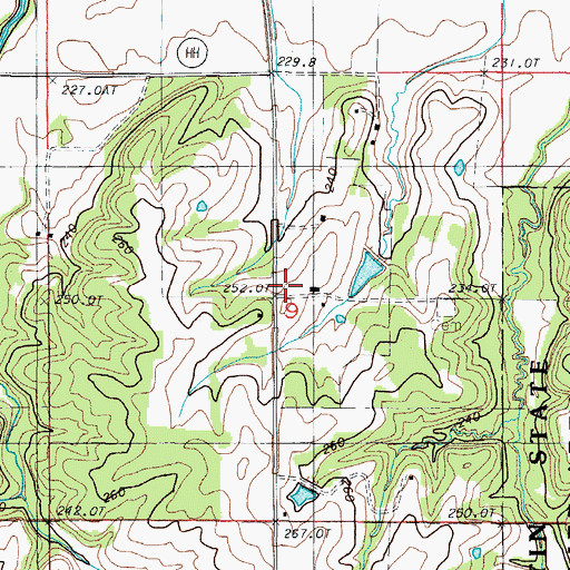 Topographic Map of Monroe Chapel (historical), MO