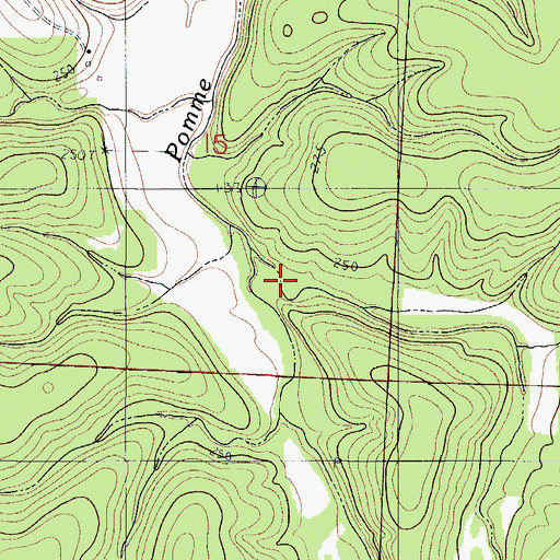 Topographic Map of Montgomery Hollow, MO