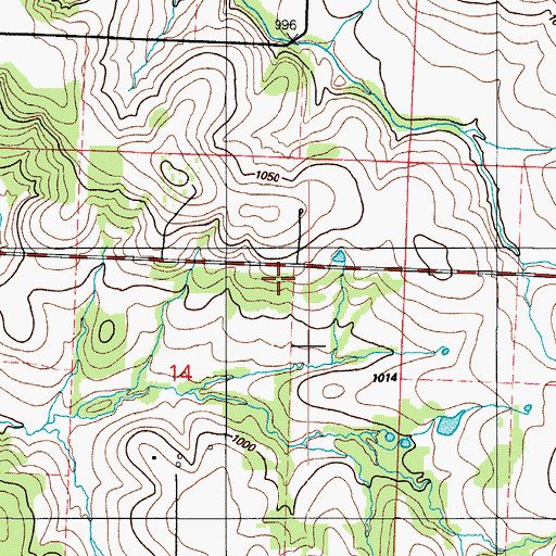 Topographic Map of Montgomery School, MO
