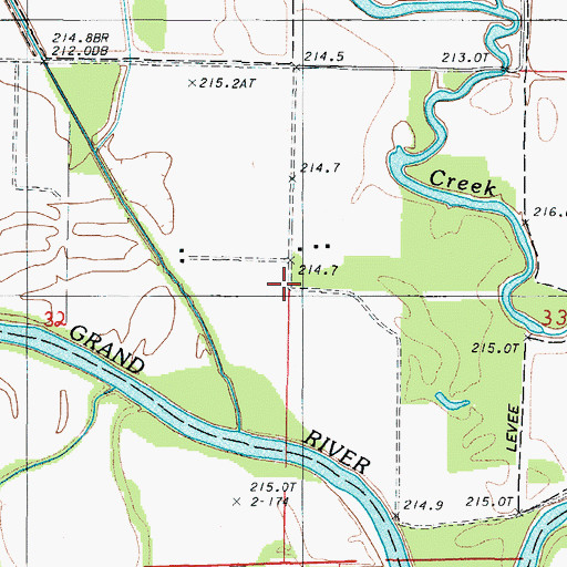 Topographic Map of Moody School (historical), MO