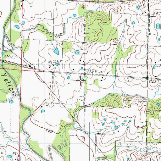 Topographic Map of Moore School (historical), MO
