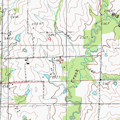 Topographic Map of Moore School, MO