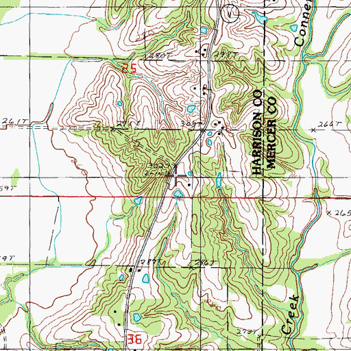 Topographic Map of Moore School (historical), MO
