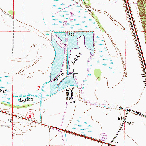 Topographic Map of Moppin Branch, MO