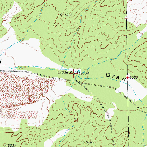 Topographic Map of Little Well, AZ