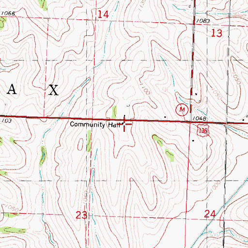 Topographic Map of Morning Star School (historical), MO