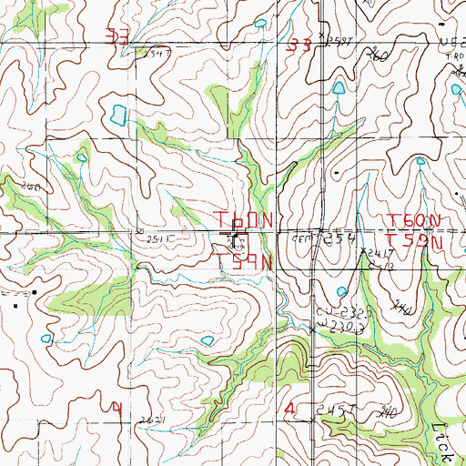 Topographic Map of Morris Chapel, MO