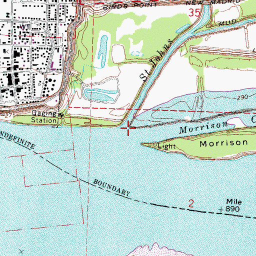 Topographic Map of Morrison Chute, MO