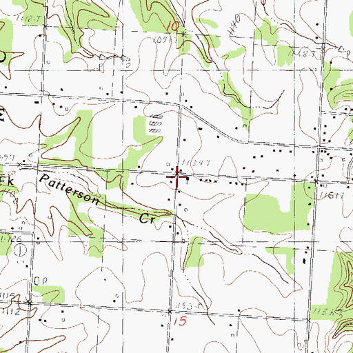 Topographic Map of Moss School (historical), MO