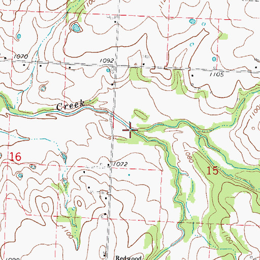 Topographic Map of Motley Branch, MO