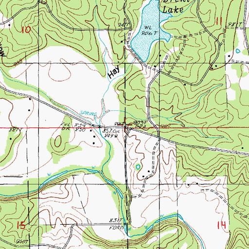 Topographic Map of Mott School (historical), MO