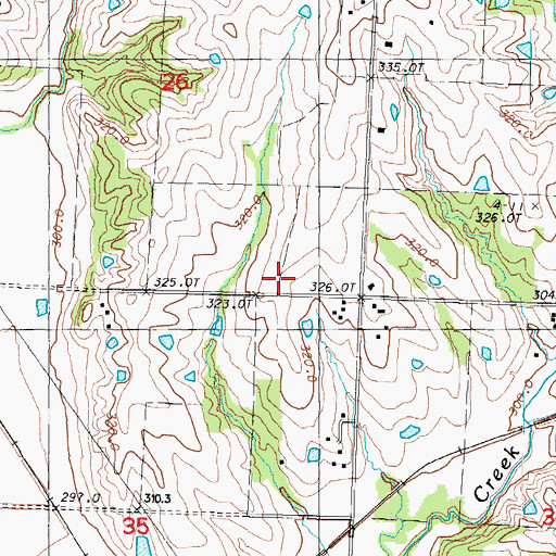 Topographic Map of Mount Ayr School (historical), MO